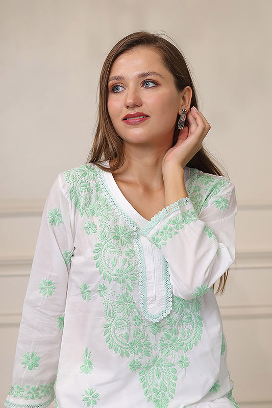 Chikankari cotton Kurta set perfect for every occasion.