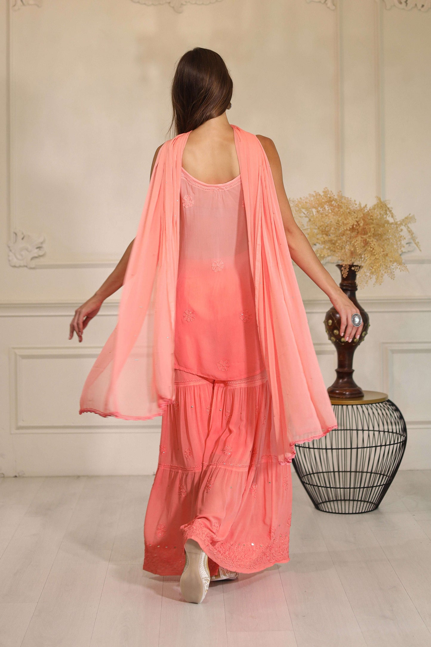 Chikankari sharara set with dupatta