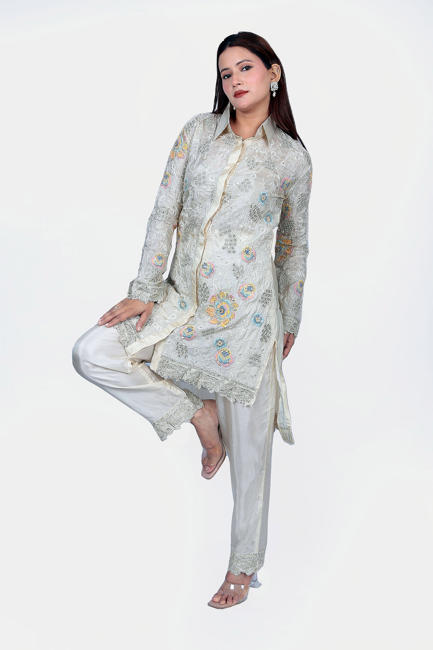 Co-ord Set With Heavy Embroidery.