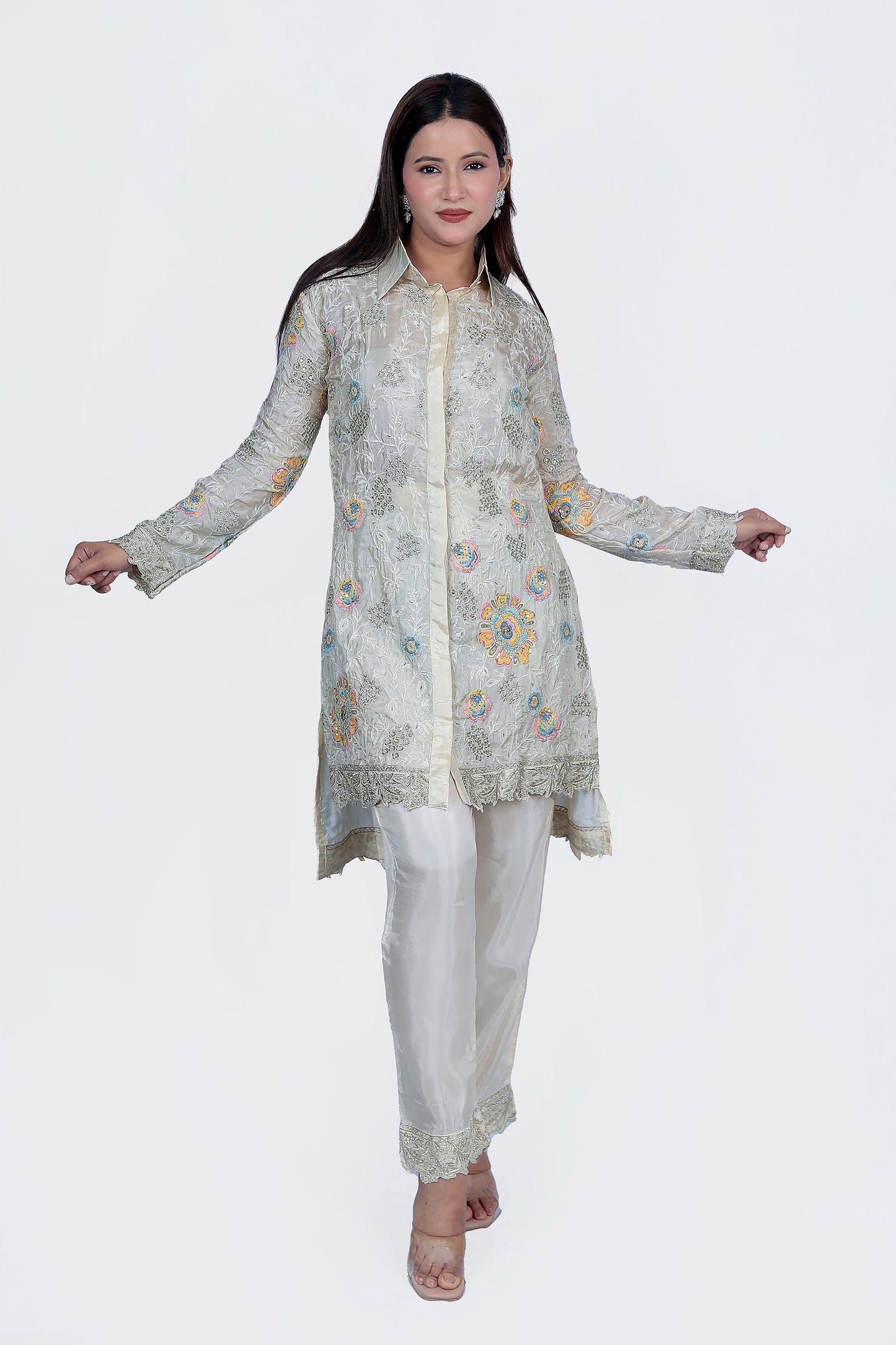 Co-ord Set With Heavy Embroidery.