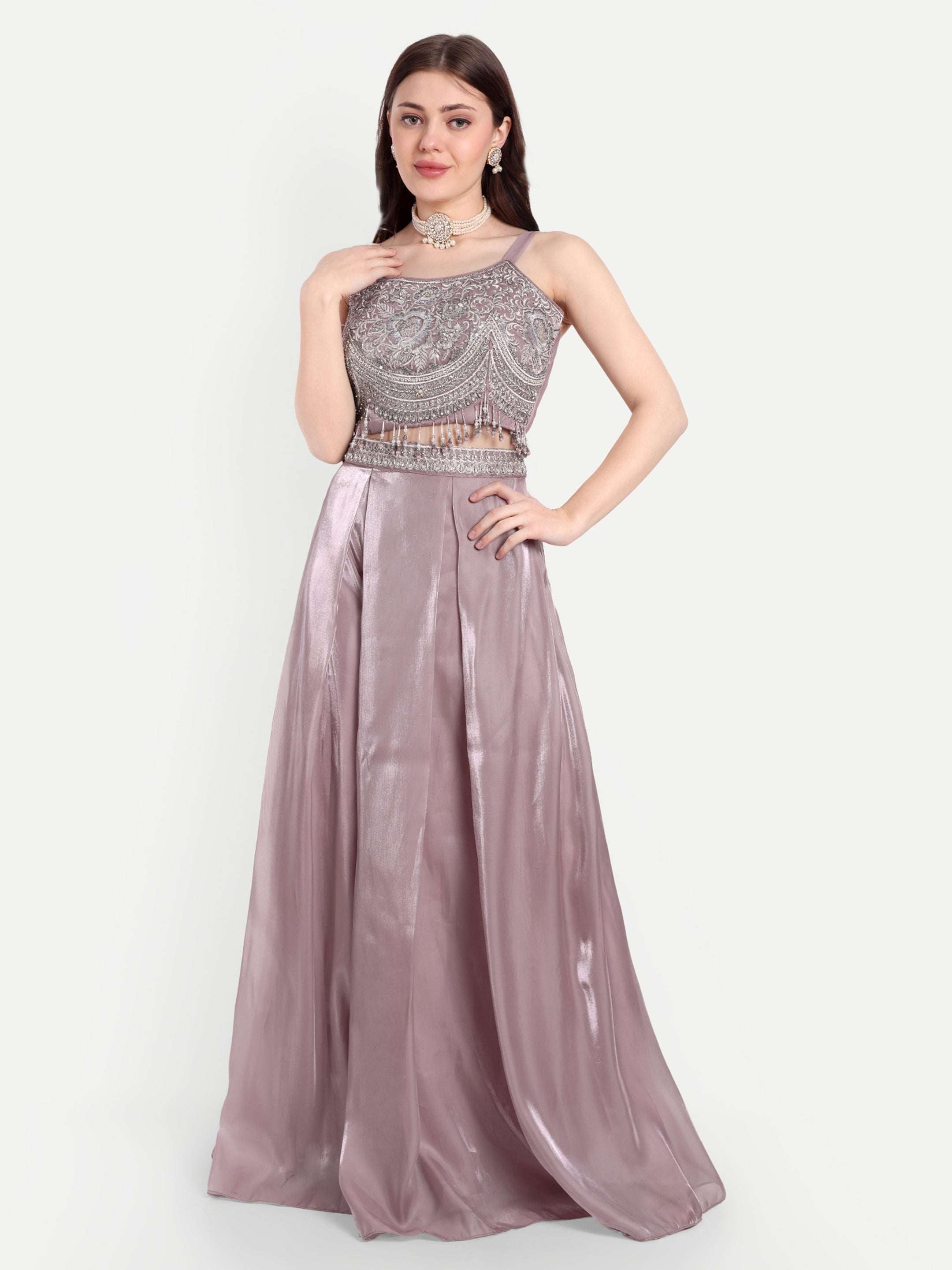 Zardozi work on Blouse/ Crop Top