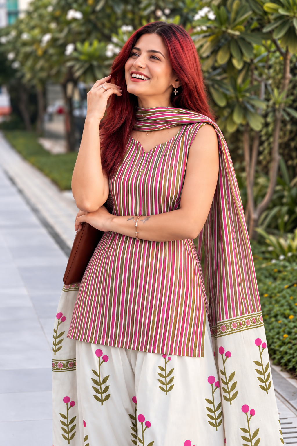 Paro Cotton Farshi Set with Dupatta