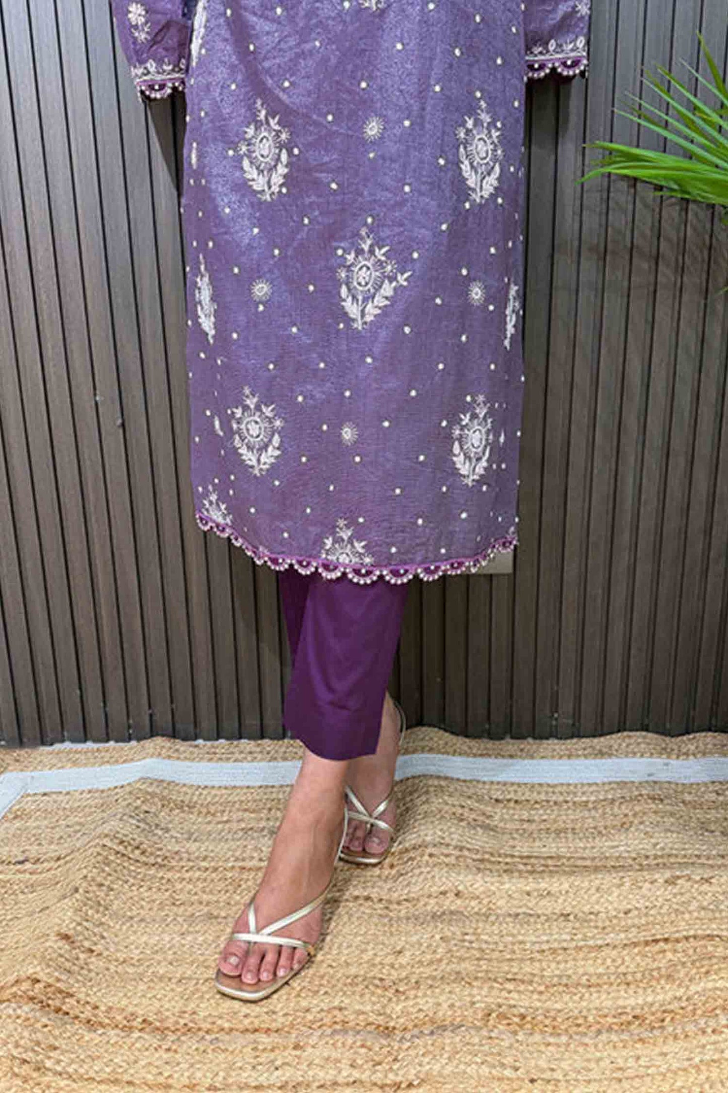 Inayat Chikankari Tissue Kurta Set with Dupatta