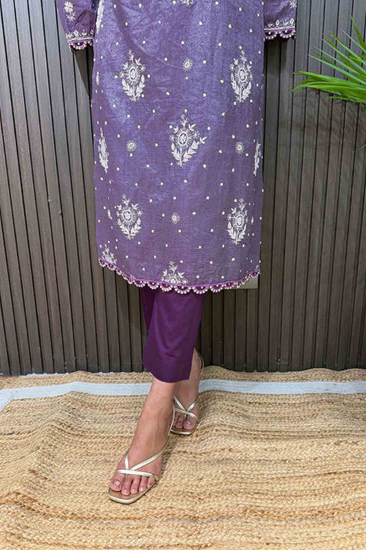 Inayat Chikankari Tissue Kurta Set with Dupatta