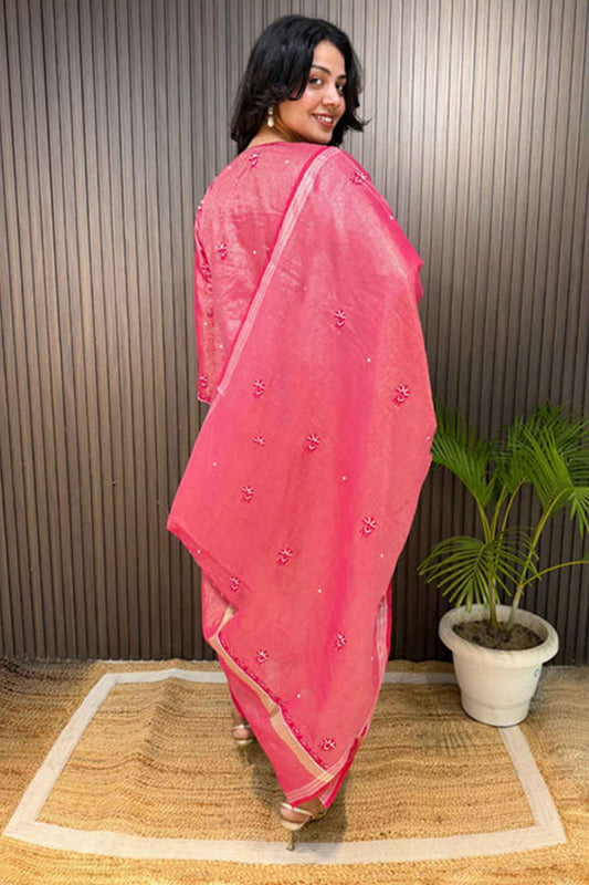 Priya Chikankari Tissue Kurta Set