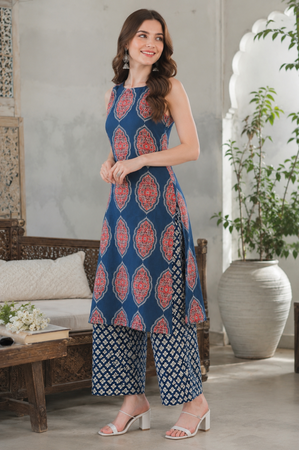 Azure Pure Cotton Kurta Set