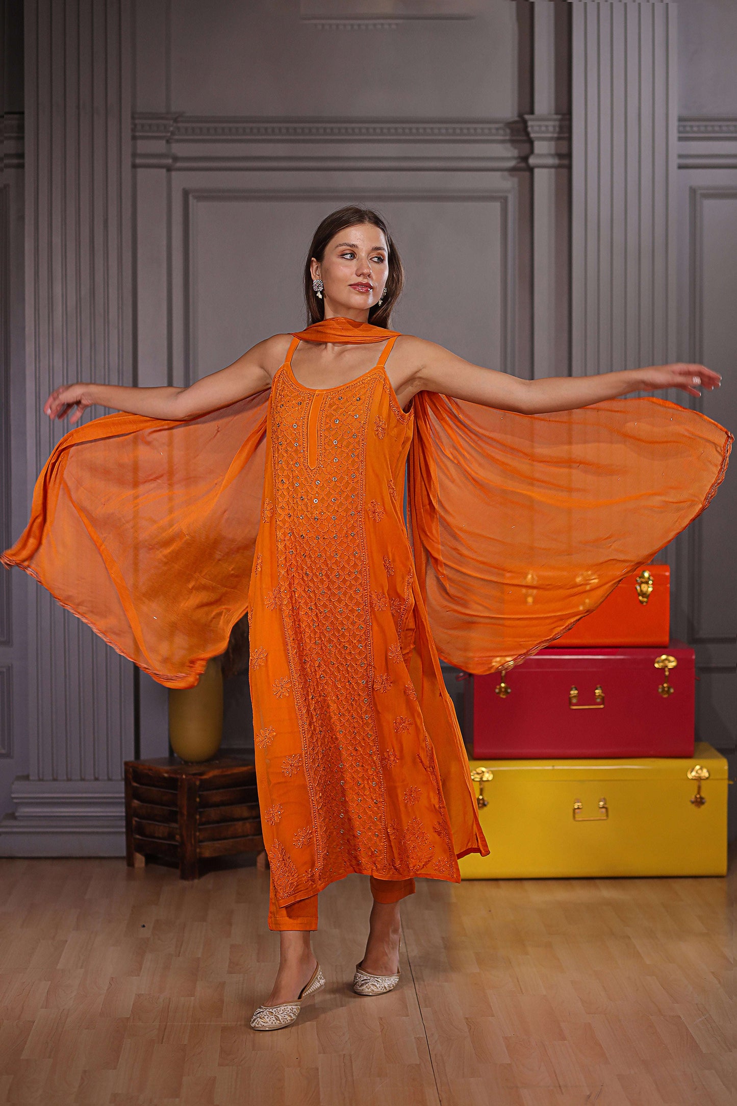 soft flowy viscose fabric ensures comfort and a flattering drape.