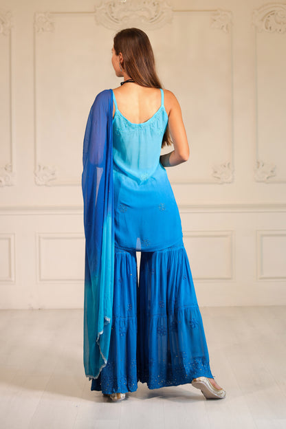 Handcrafted embroidery adds a unique and sophisticated touch.
