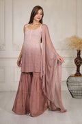 Chikankari Brown Sharara Set