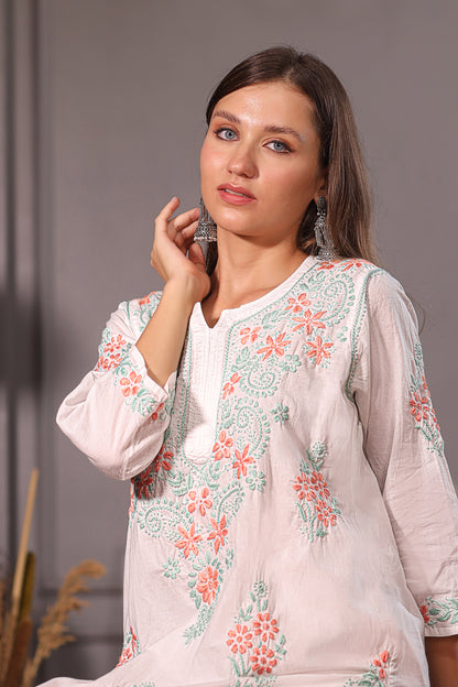 The soft cotton fabric ensures comfort and a flattering drape.