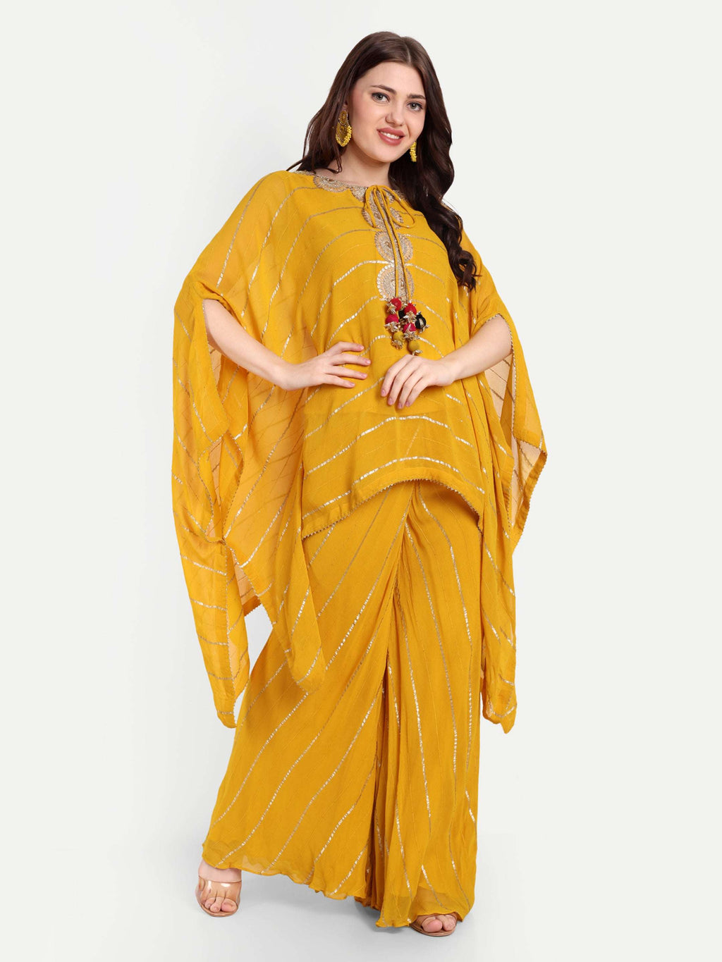 The poncho becomes a style statement for your special events.