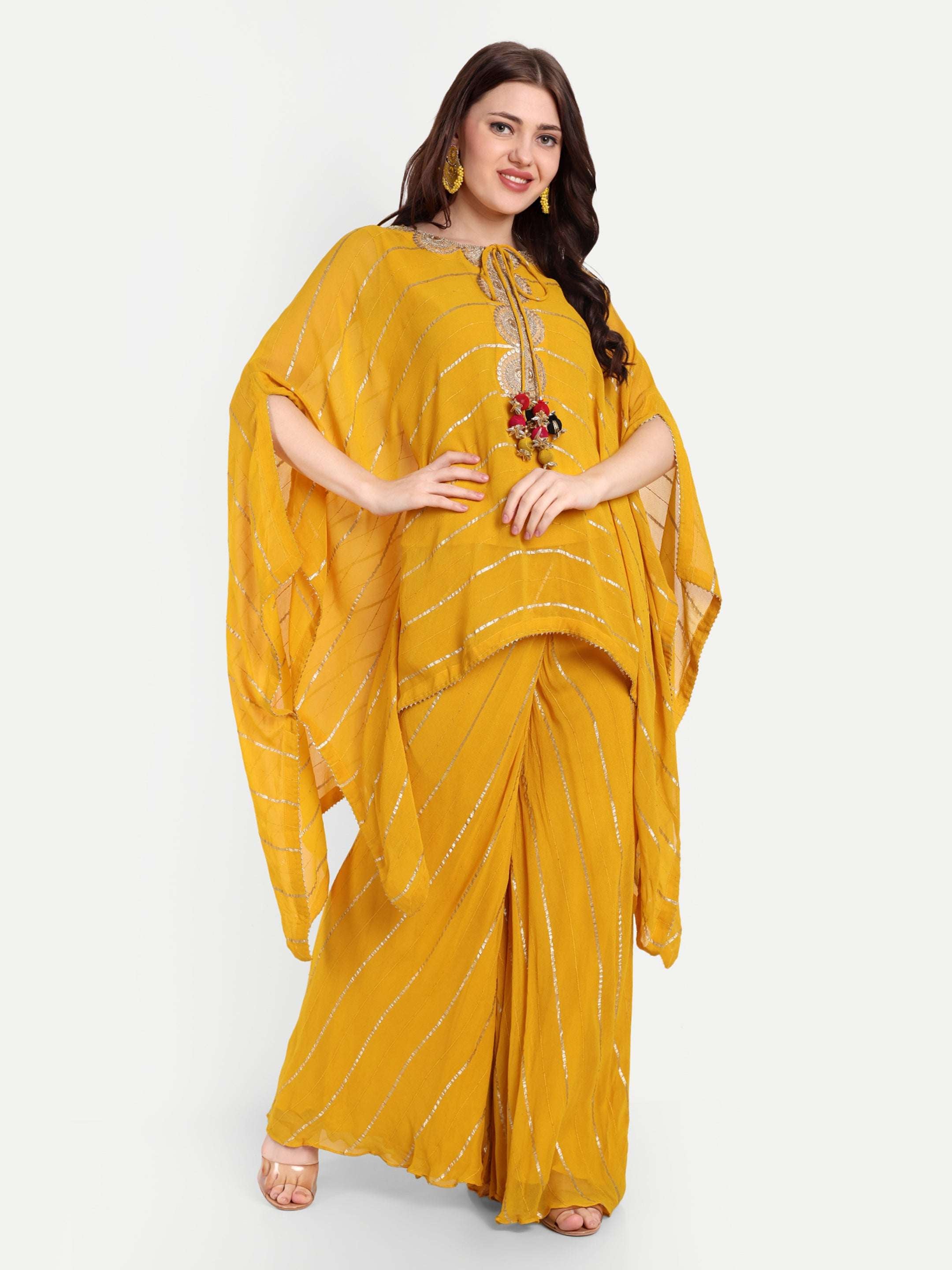 The poncho becomes a style statement for your special events.