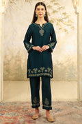 Inika Green Chikankari Kurta Set – Notch Neck Kurta
