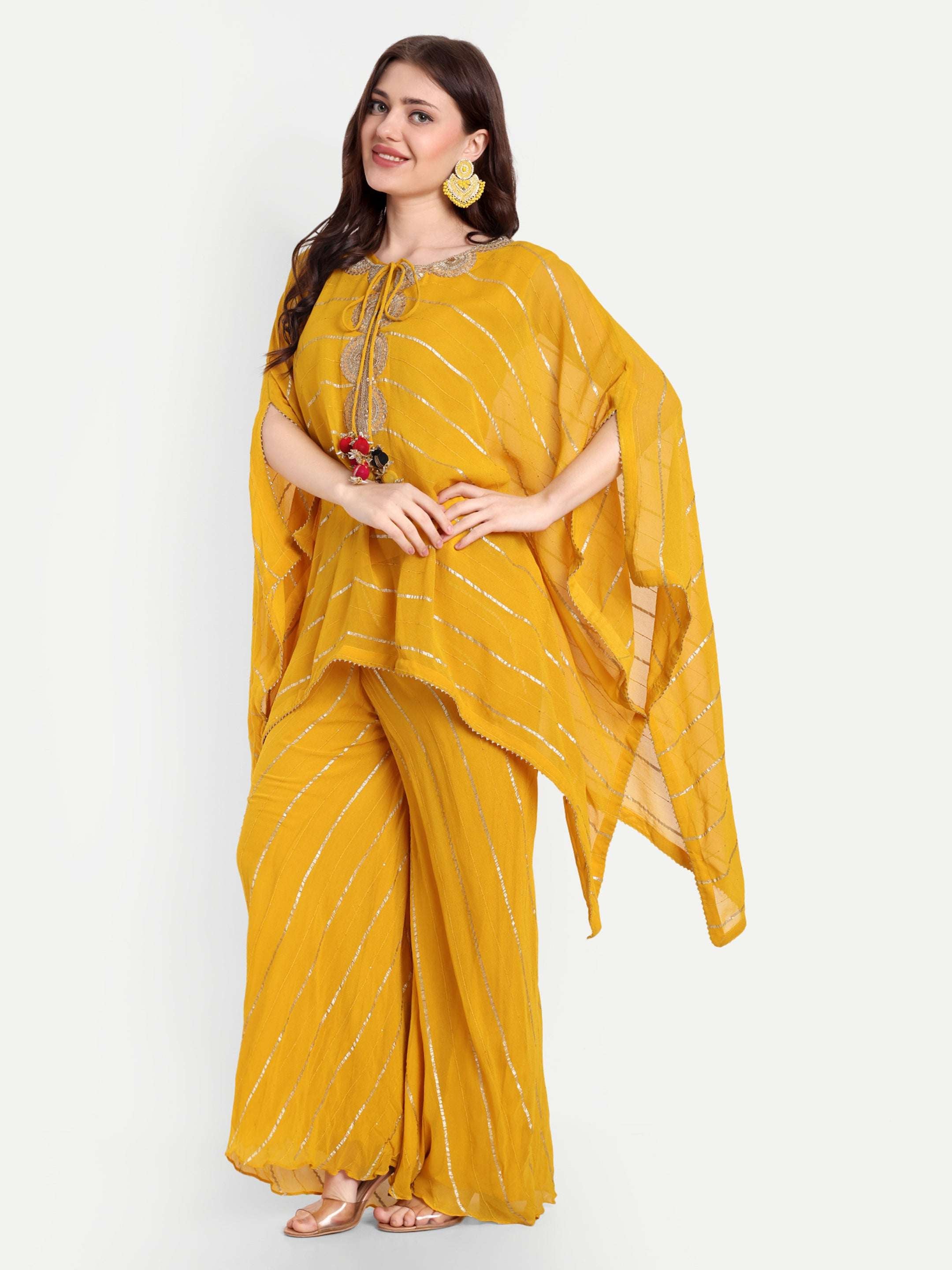 The design is super comfort with the dhoti pants