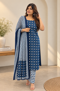 Mel Cotton Kurta Set with Dupatta