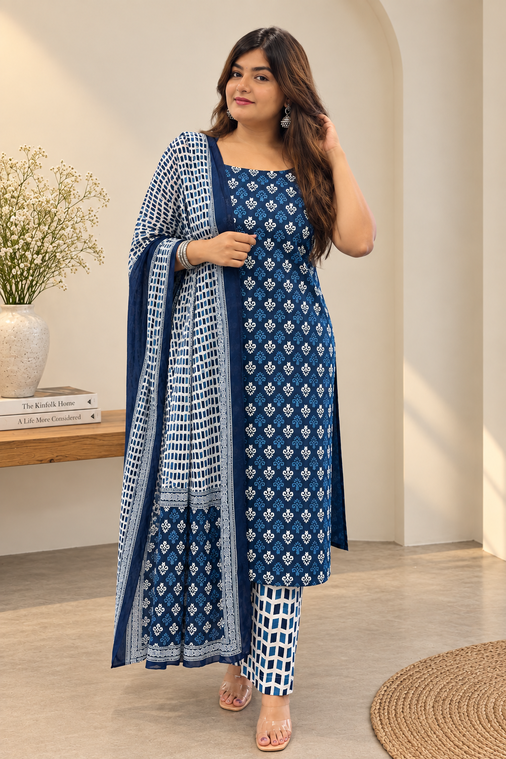 Mel Cotton Kurta Set with Dupatta