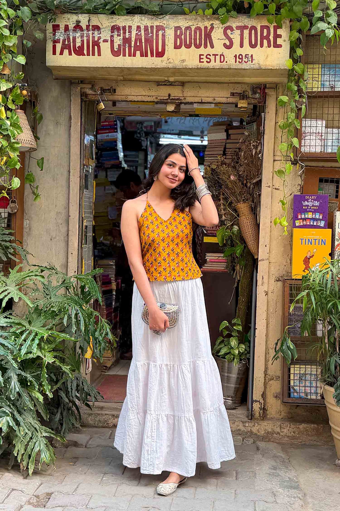 Kamli Halter Neck Fusion Kurti