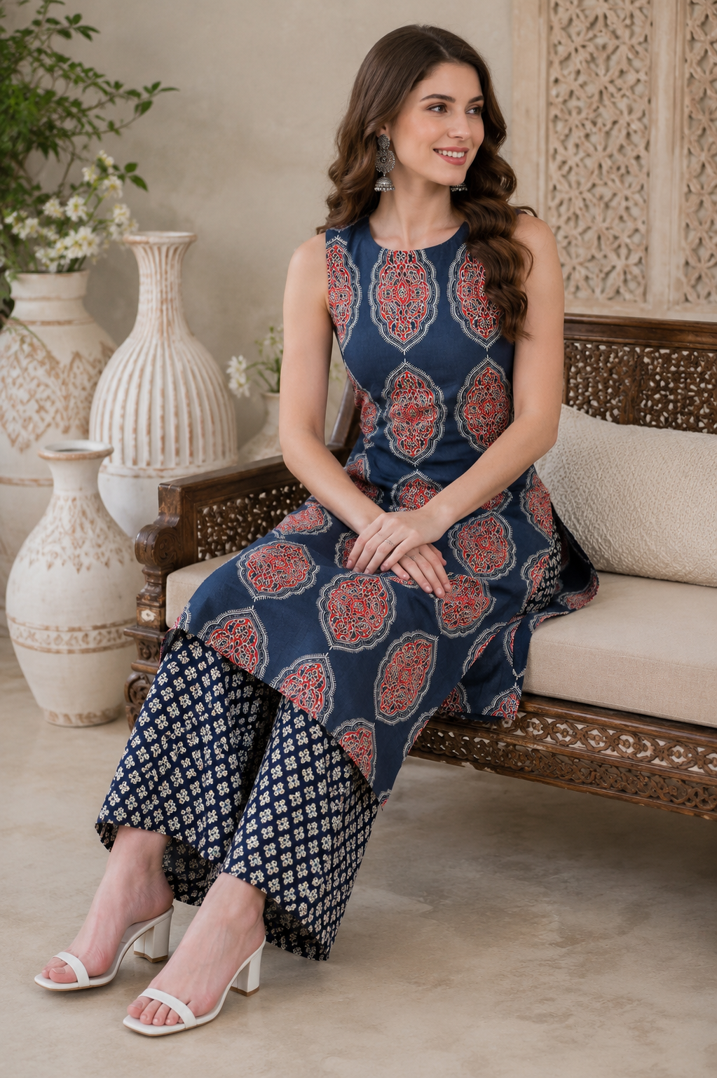 Azure Pure Cotton Kurta Set