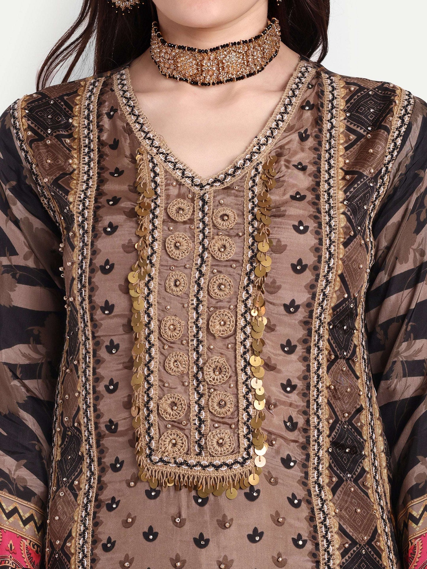 Sequin and Coin detailing