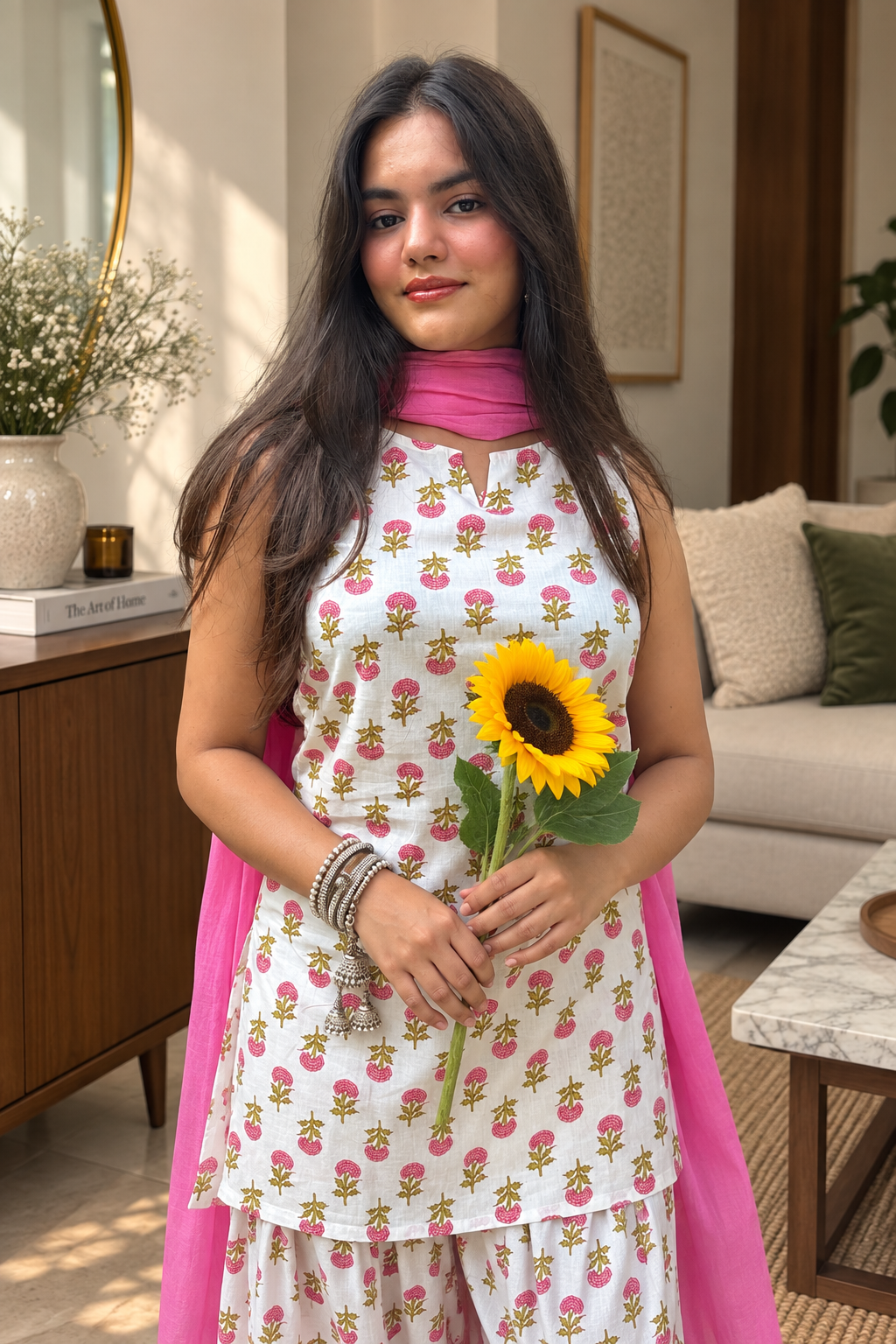 Samara Cotton Farshi Set With Dupatta