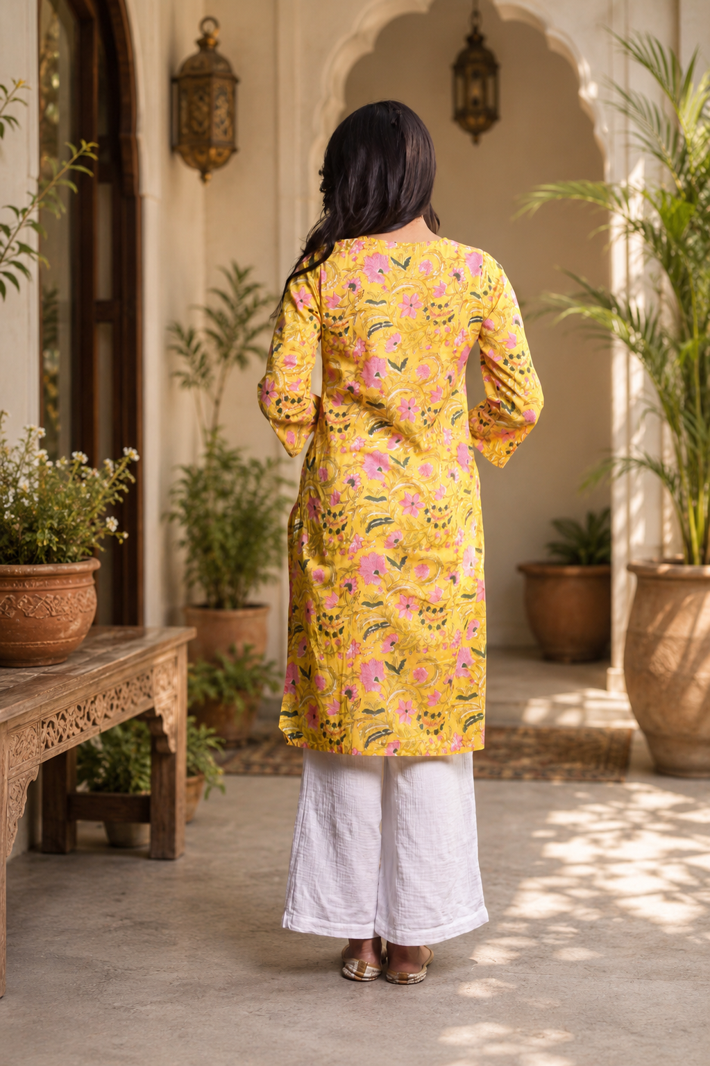 Nargis Cotton Handblock Kurti