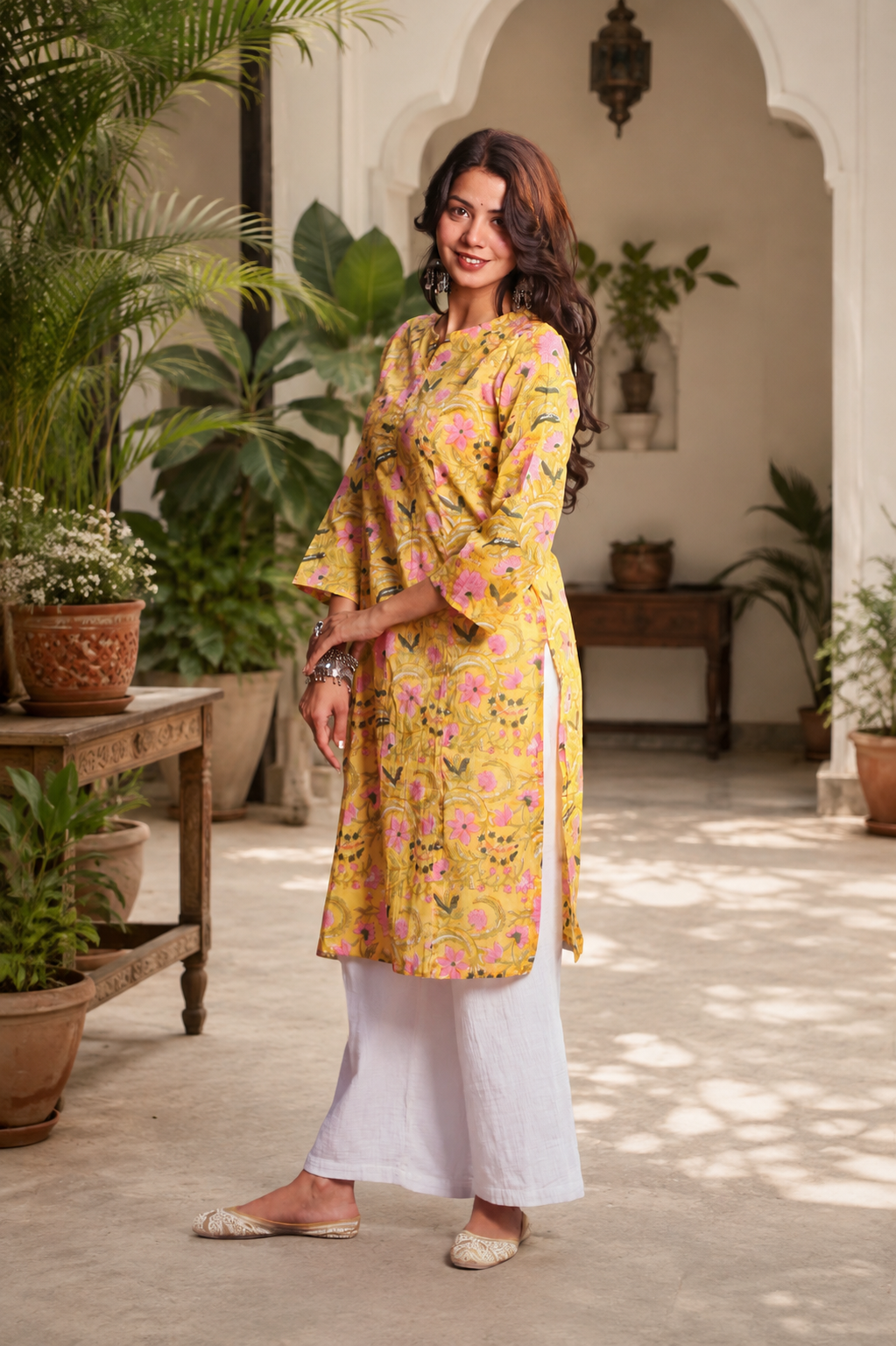Nargis Cotton Handblock Kurti