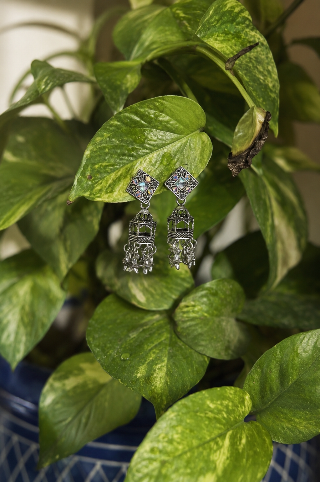 Nish Oxidised Earring