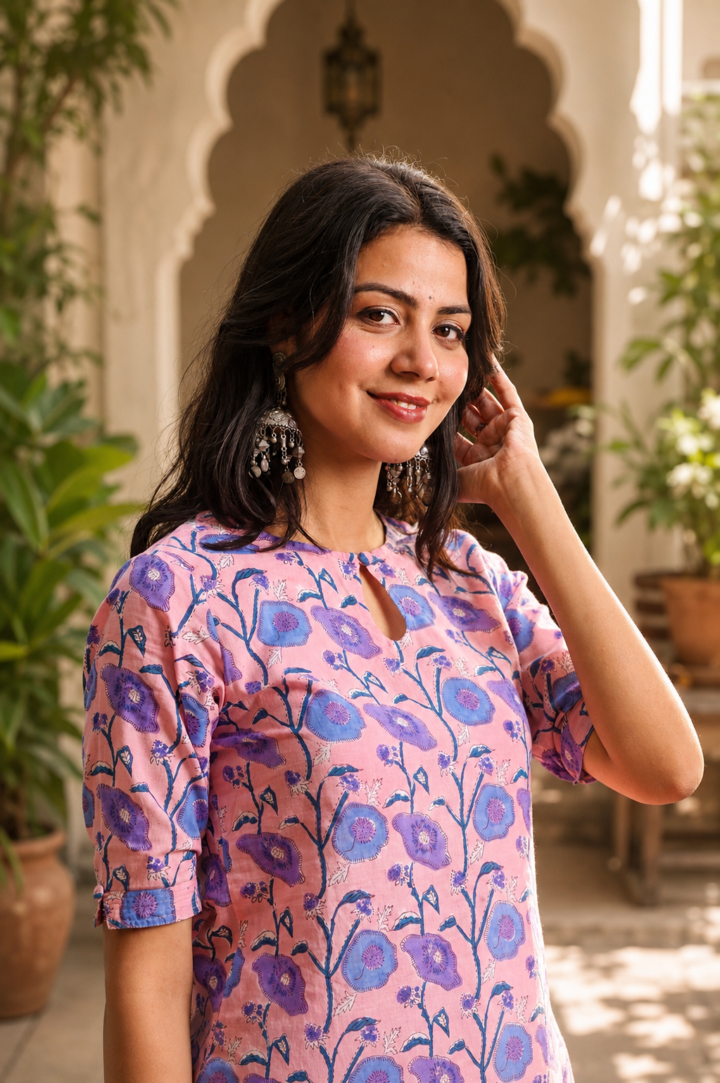 Ojasvi Cotton Handblock Print Kurta