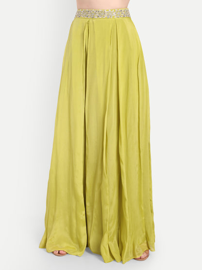 Neon green Flared palazzo  