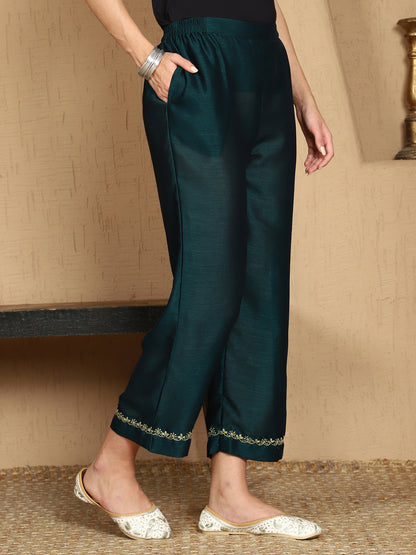Kiara Blue Chikankari Kurta Set with White Thread – Notch Neck