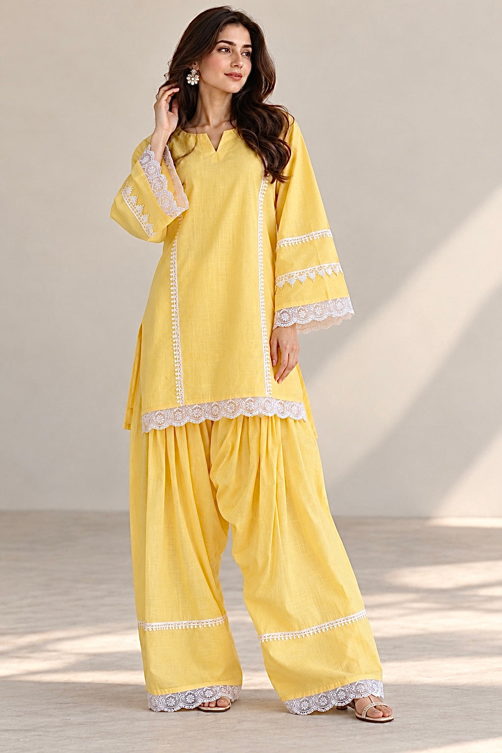 Saima Cotton Farshi Salwar Set