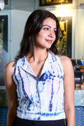 Shibori Printed Crop Top