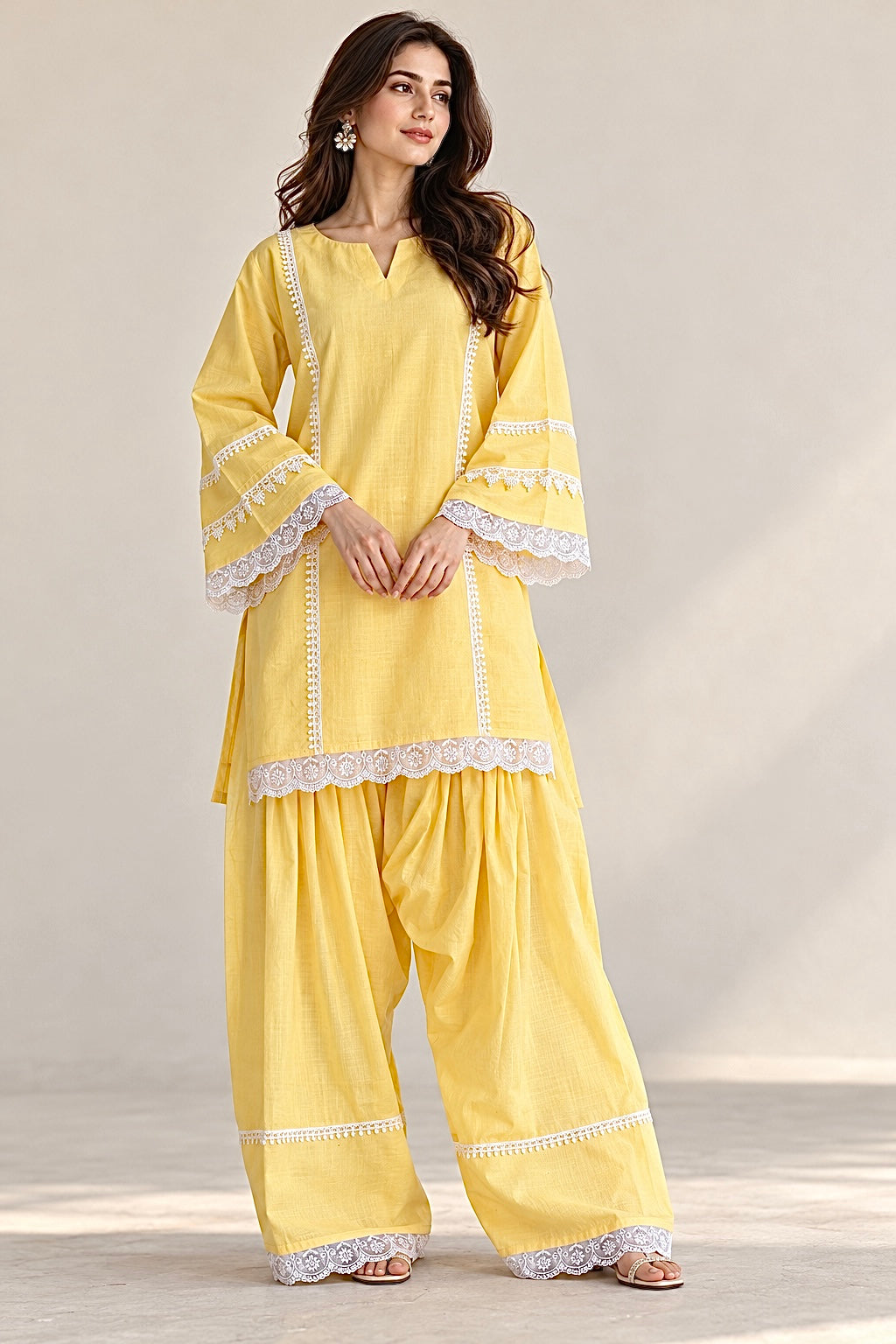 Saima Cotton Farshi Salwar Set