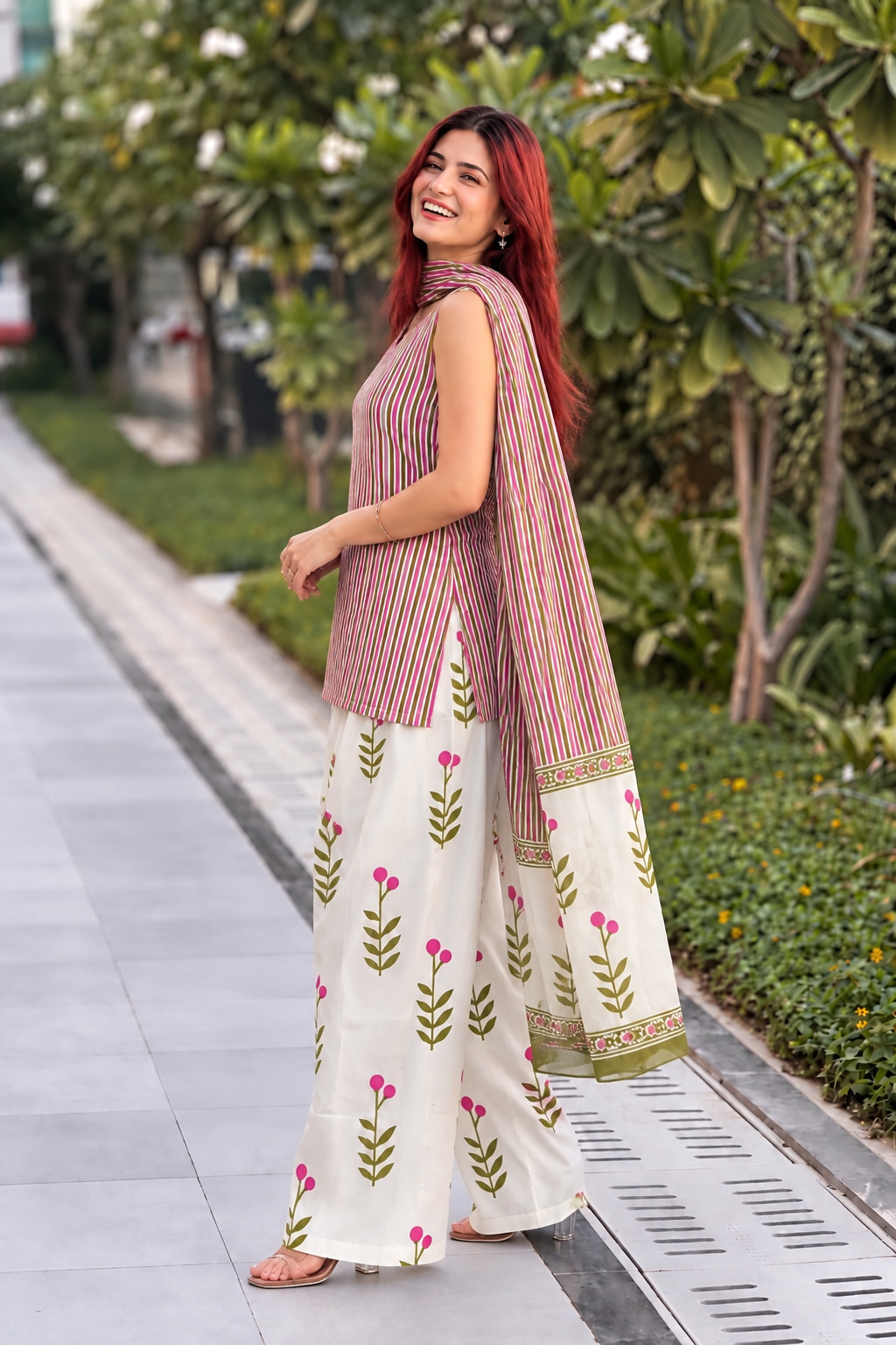 Paro Cotton Farshi Set with Dupatta