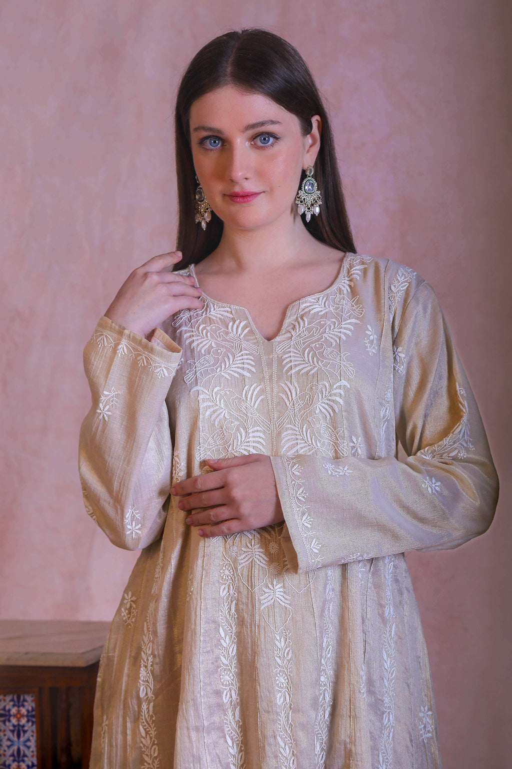 royal touch of chikankari embroidery is making it more pretty