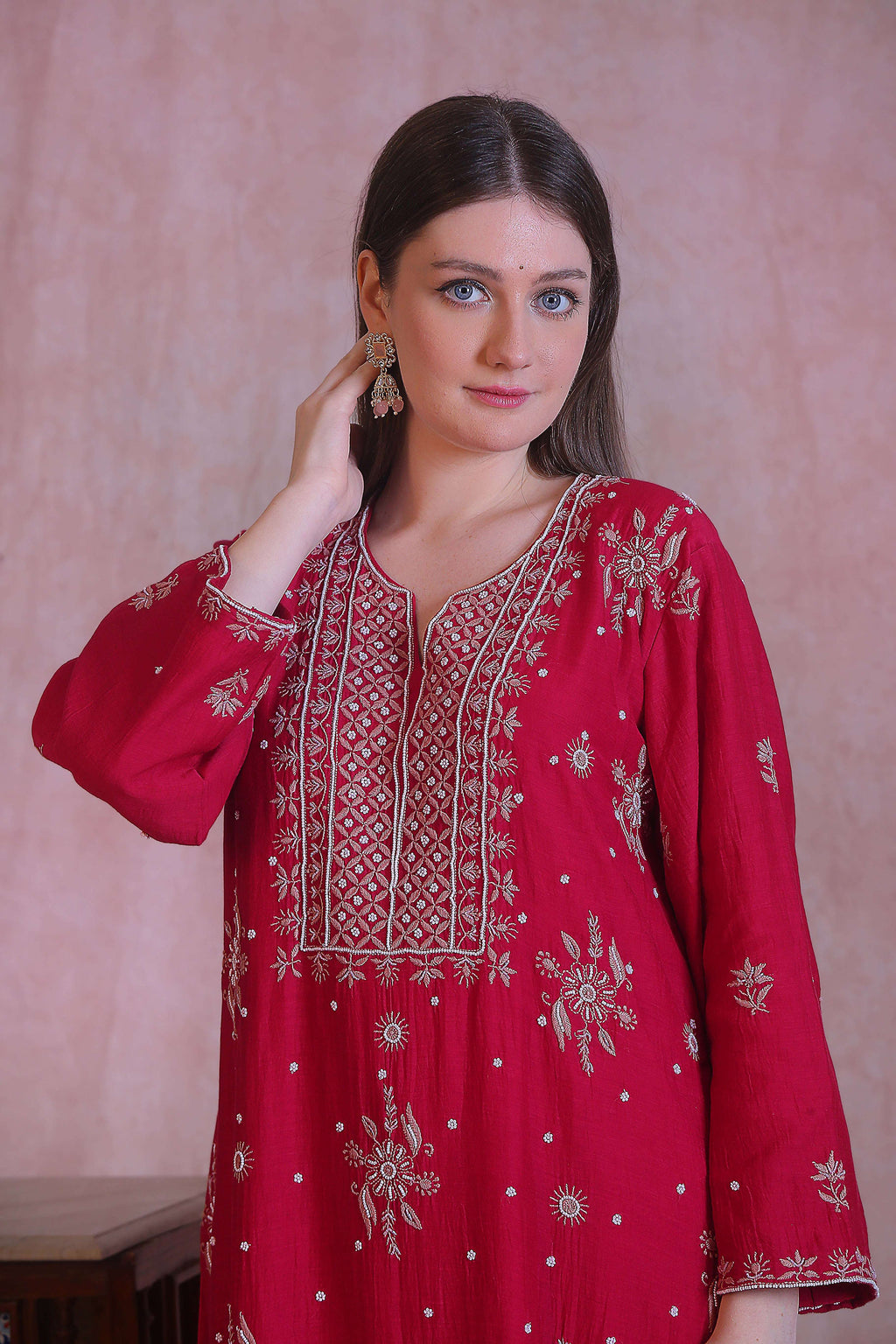 chandderi Silk fabric ensures comfort and a flattering drape