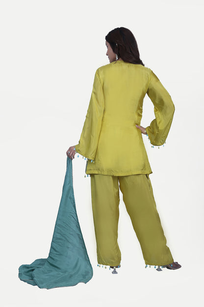 This co-ord set is suitable for various occasions such as festive gatherings, cultural events, and evening parties.
