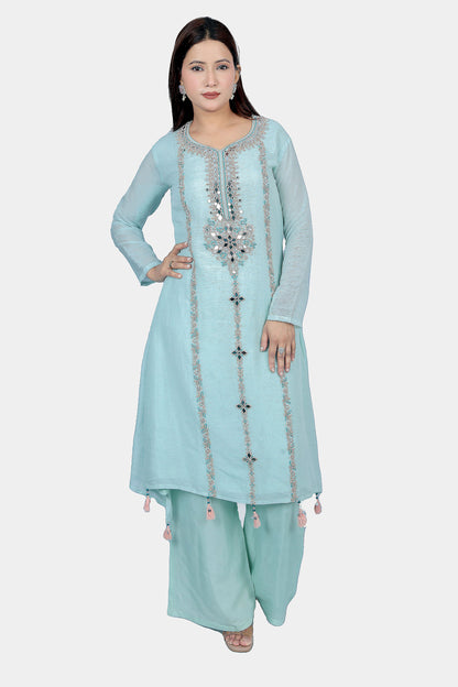 This Kurta set is crafted with premium pure linen that adds a sleek and polished look