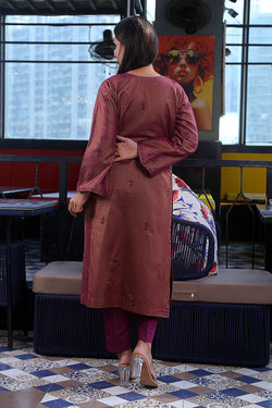 Image of Woman tissue fabric kurta set