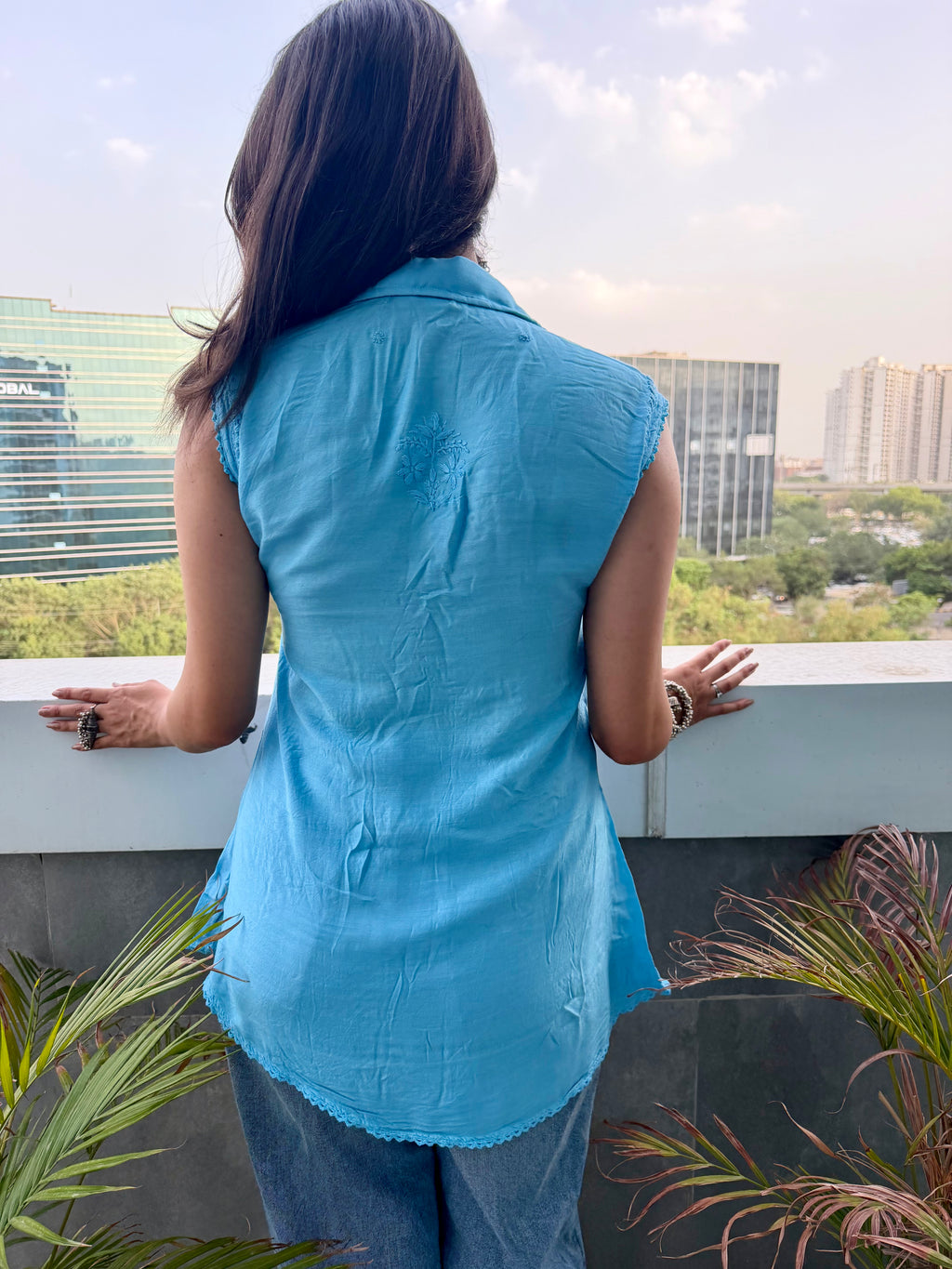 Lisha Chikankari Cotton Shirt
