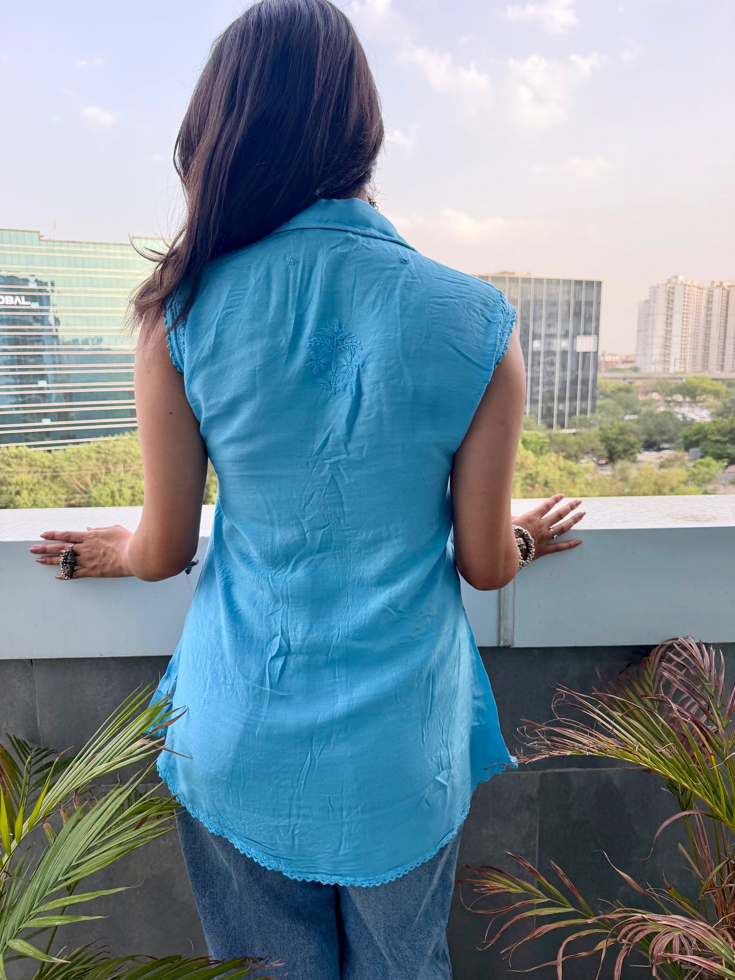 Lisha Chikankari Cotton Shirt