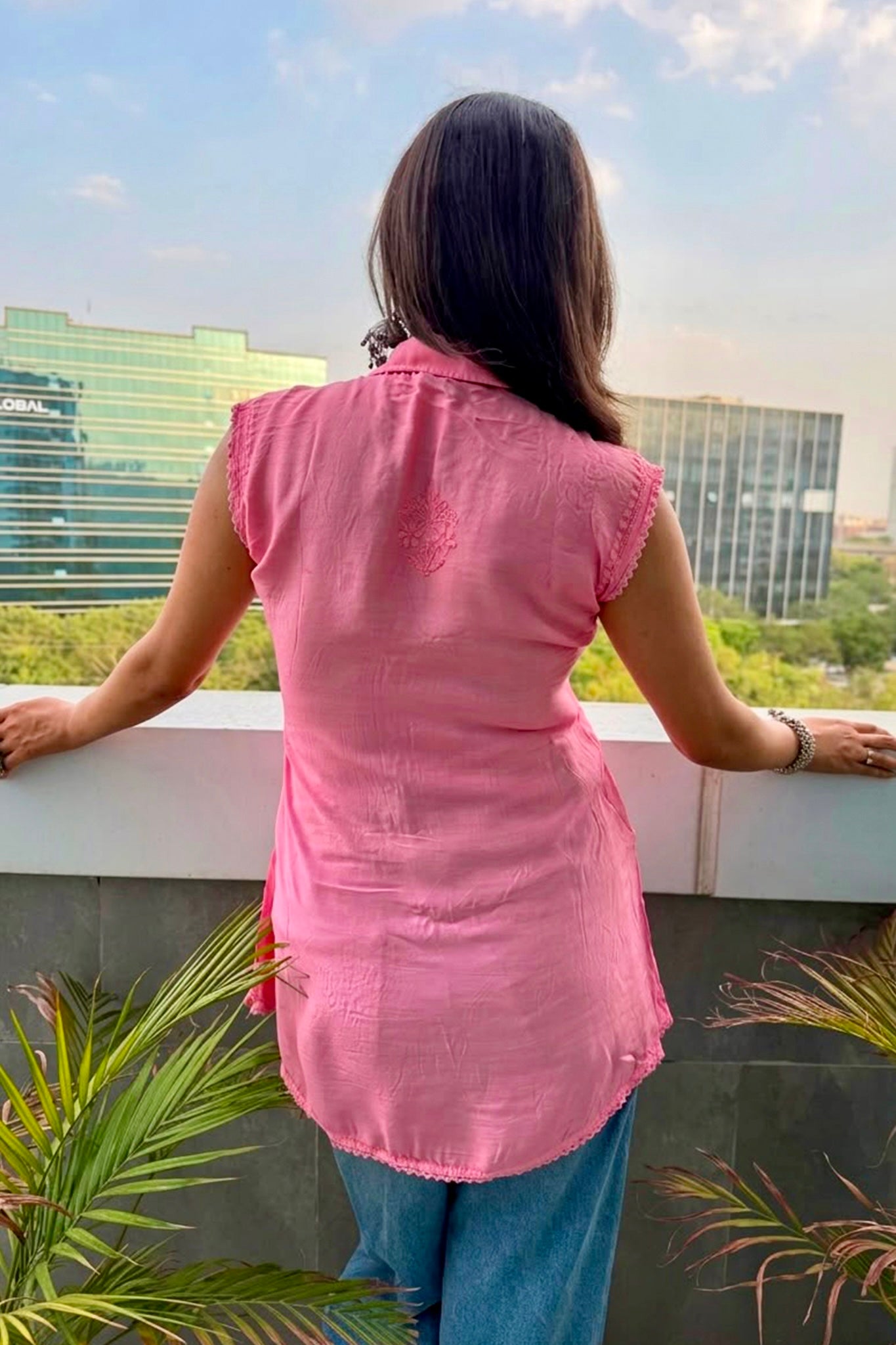 Qala Chikankari Cotton Shirt