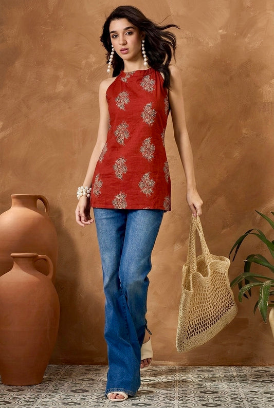 Leila Pure Cotton Backless Kurti