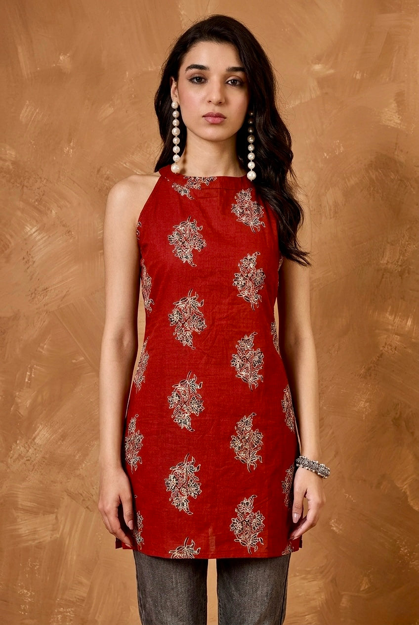 Leila Pure Cotton Backless Kurti