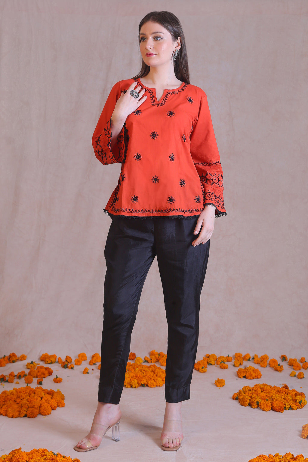 Perfect for summer brunches, festive get-togethers, this kurta keeps you effortlessly stylish.