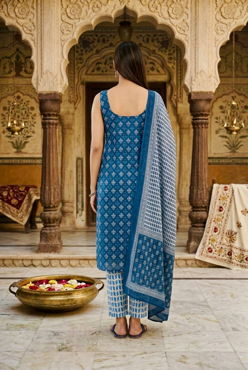 Mel Cotton Kurta Set with Dupatta