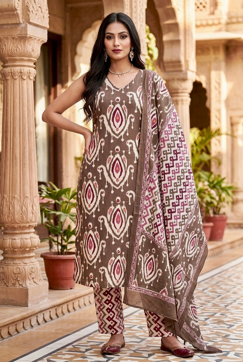 Tina Cotton Kurta Set with Dupatta
