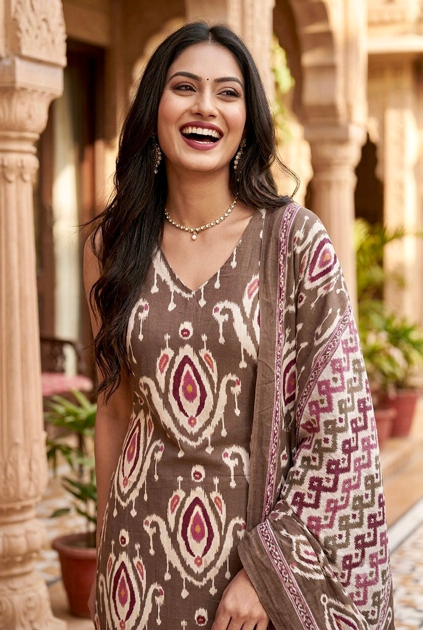 Tina Cotton Kurta Set with Dupatta