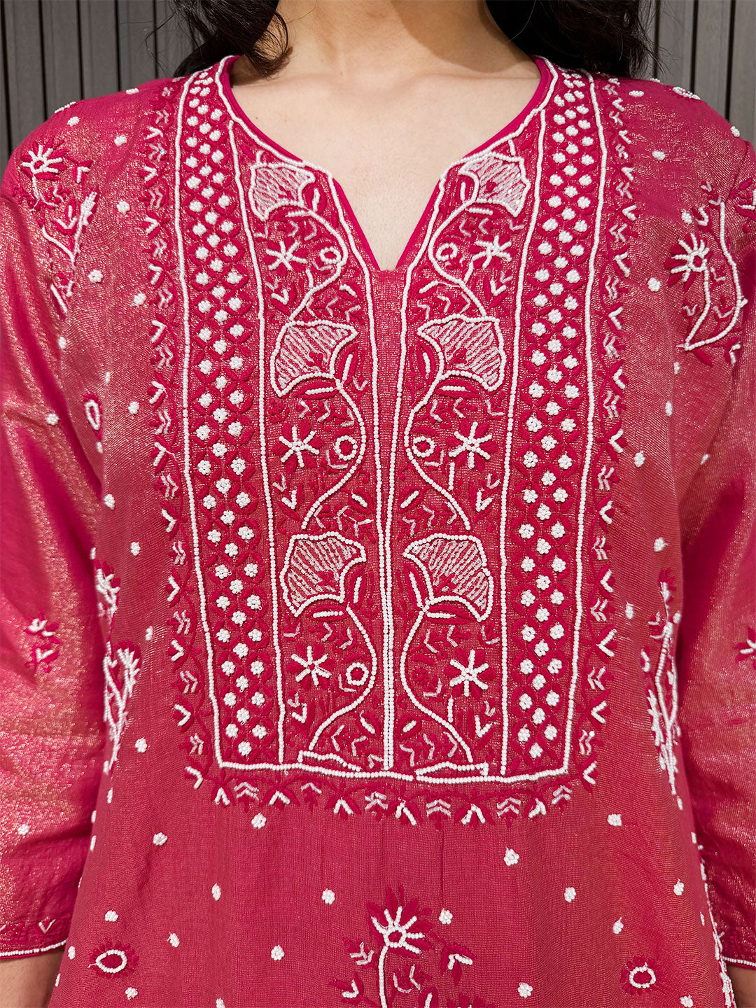 Kiana Chikankari Tissue Kurta Set
