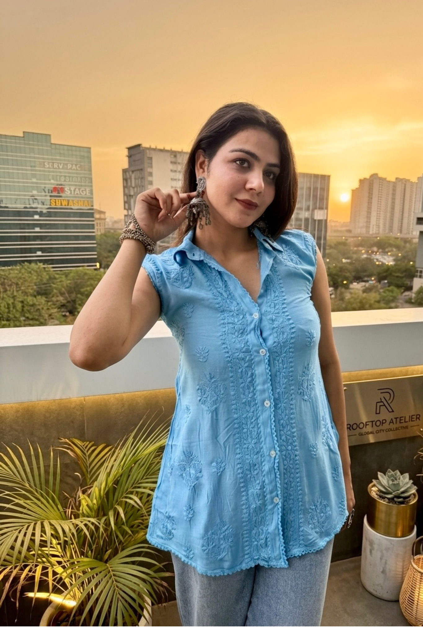 Lisha Chikankari Cotton Shirt